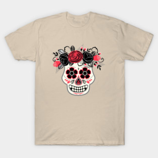 Day of the Dead White Skull T-Shirt
