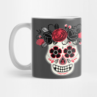 Day of the Dead White Skull Mug