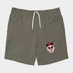 Day of the Dead White Skull Shorts