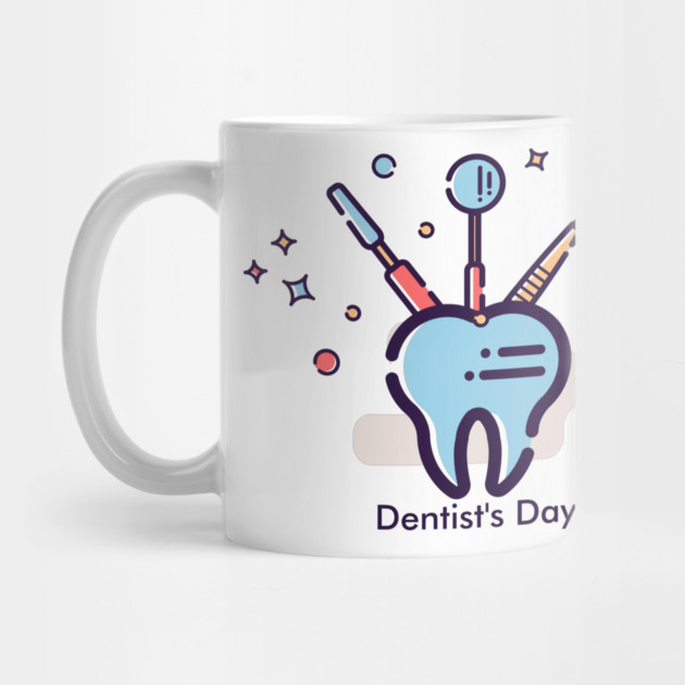 Dentist’s Day, tooth and dental tools by HolidayBug
