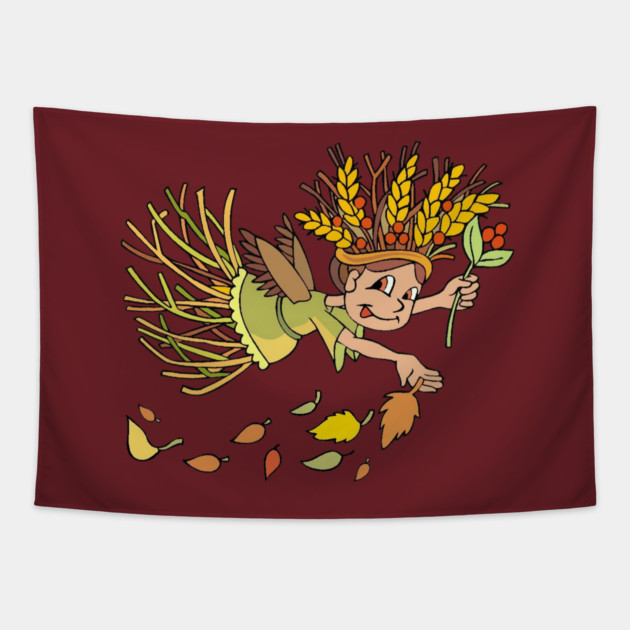 Autumn Fairy Tapestry by HolidayBug