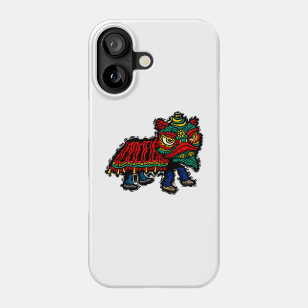 Illustrated Chinese Lion Dancer Phone Case by HolidayBug
