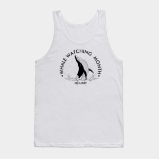 Whale Watching Month, humpback whale breaching Tank Top