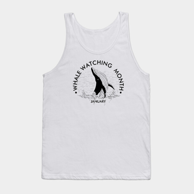 Whale Watching Month, humpback whale breaching Tank Top by HolidayBug