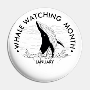 Whale Watching Month, humpback whale breaching Pin
