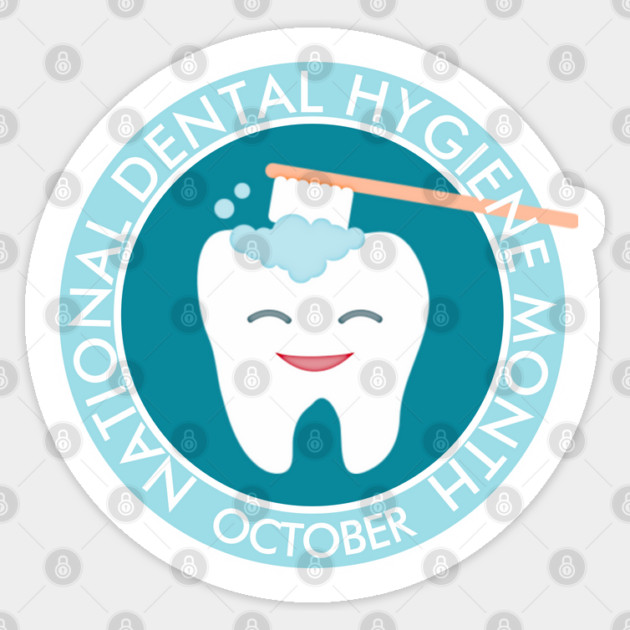 Molar Toothbrush National Dental Hygiene Month Sticker by HolidayBug