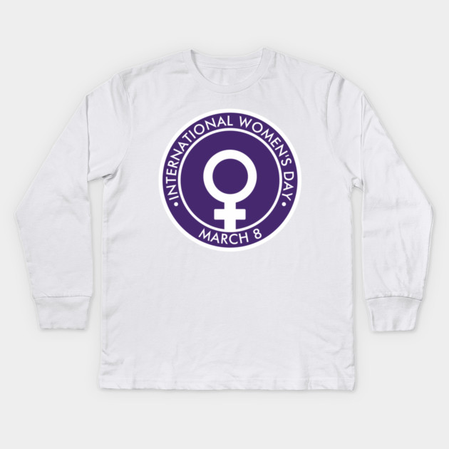 International Women's Day Kids Long Sleeve T-Shirt by HolidayBug