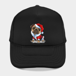 Cute Christmas Pug Santa Suit Hat