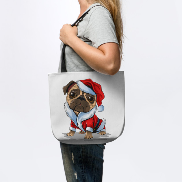 Cute Christmas Pug Santa Suit by HolidayBug