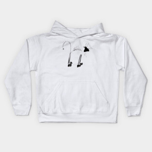 Cat Skeleton Kids Hoodie