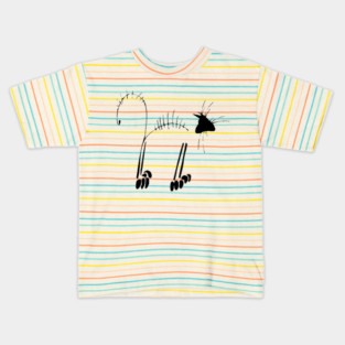 Cat Skeleton Kids T-Shirt