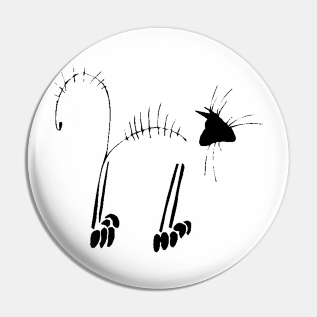 Cat Skeleton Pin by HolidayBug