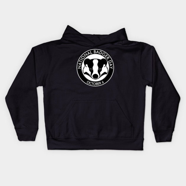 National Badger Day Kids Hoodie by HolidayBug