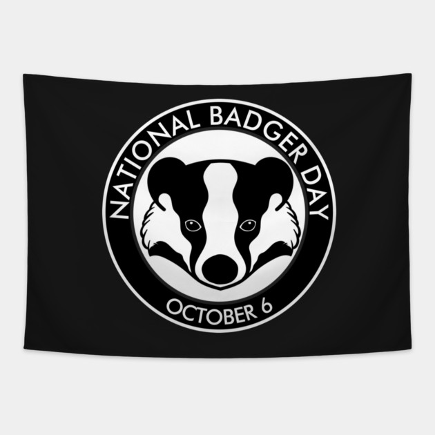 National Badger Day Tapestry by HolidayBug