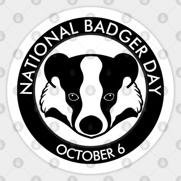 National Badger Day Sticker by HolidayBug