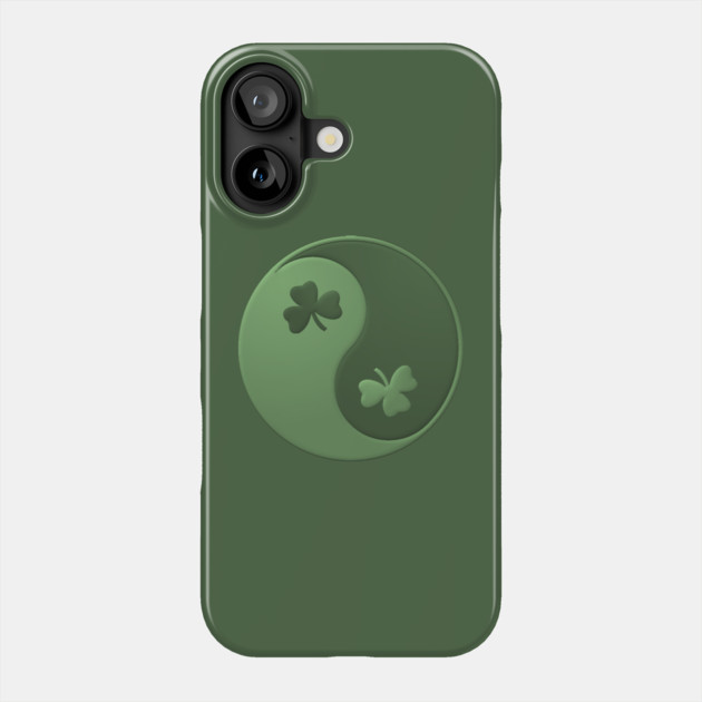 Yin Yang Shamrocks Phone Case by HolidayBug