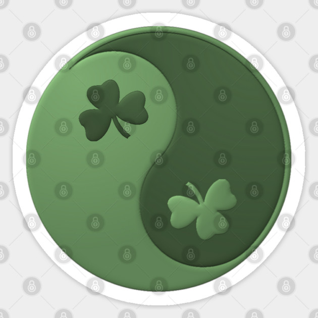 Yin Yang Shamrocks Sticker by HolidayBug