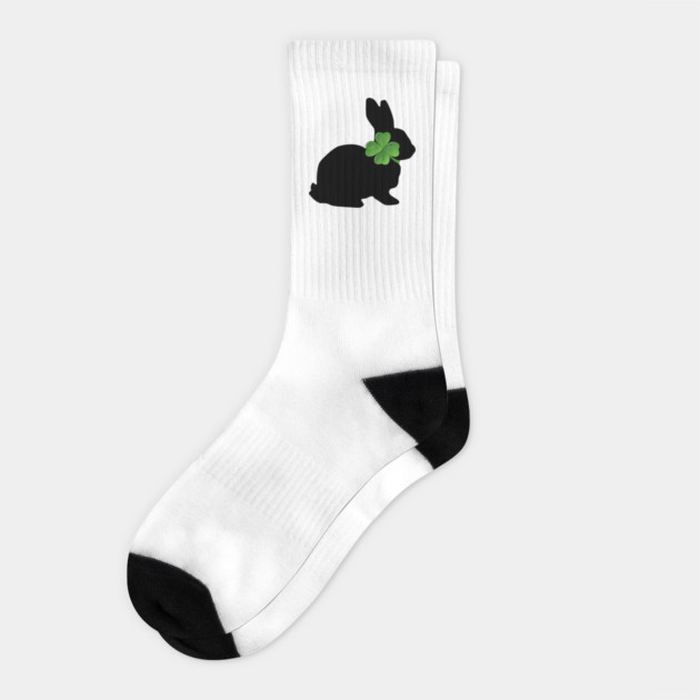 Shamrock Bunny Socks by HolidayBug
