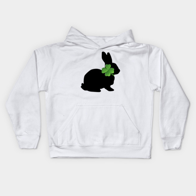 Shamrock Bunny Kids Hoodie by HolidayBug