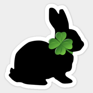 Shamrock Bunny Sticker