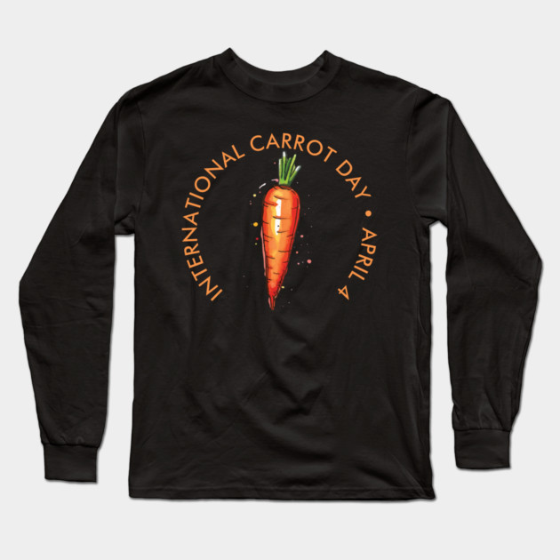 International Carrot Day, watercolor carrot Long Sleeve T-Shirt by HolidayBug