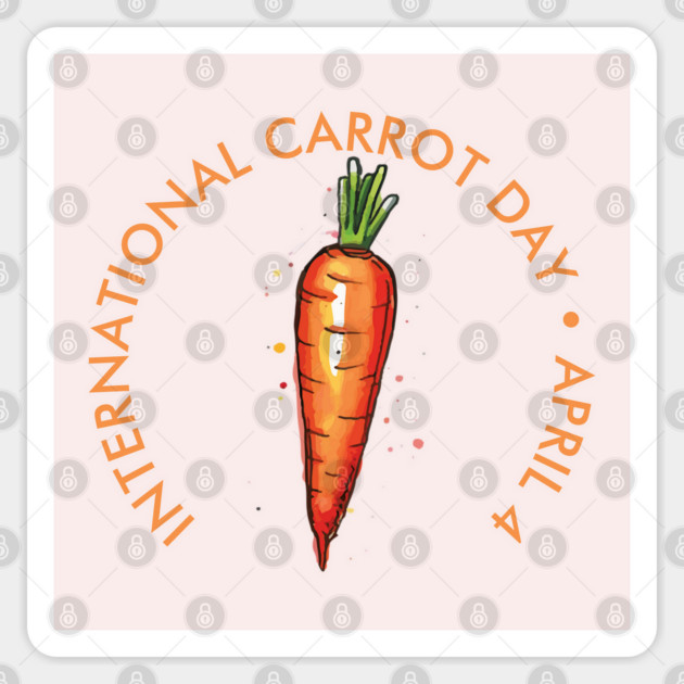 International Carrot Day, watercolor carrot Sticker by HolidayBug