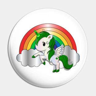 St. Patrick's Day Unicorn Pegasus Pin