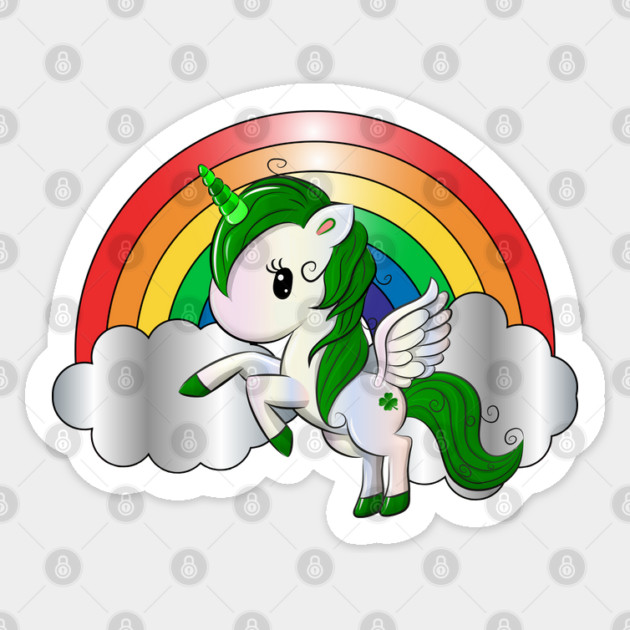 St. Patrick's Day Unicorn Pegasus Sticker by HolidayBug