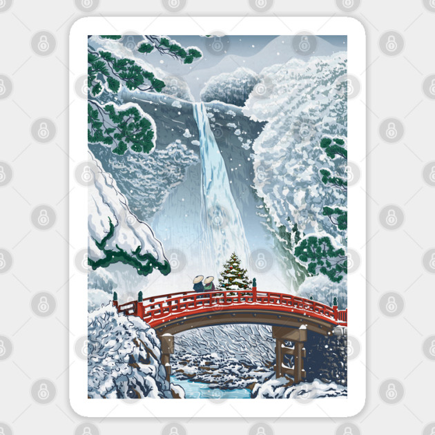 Vintage Japanese Illustrated Christmas Sticker by HolidayBug