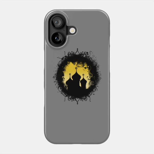 Grunge-Goth Gold and Black Ramadan Mosque Phone Case by HolidayBug
