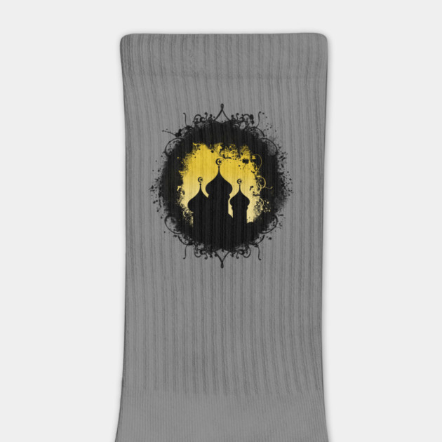 Grunge-Goth Gold and Black Ramadan Mosque by HolidayBug