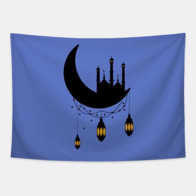 Ramadan Mosque Moon Lanterns Tapestry by HolidayBug