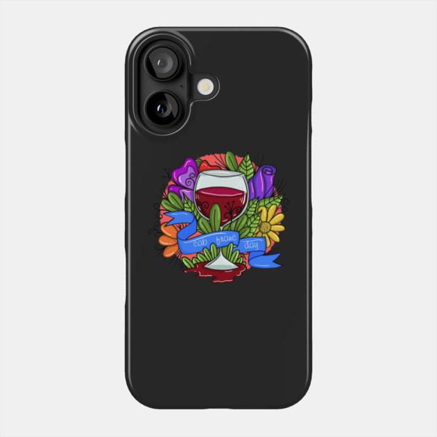 Retro Cabernet Franc Day, floral arsty wine Phone Case by HolidayBug