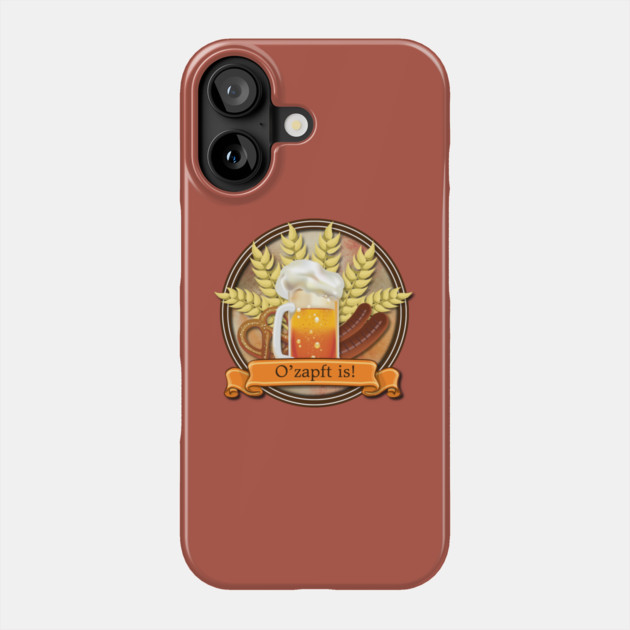 Oktoberfest Beer Sausage Pretzel Logo Phone Case by HolidayBug