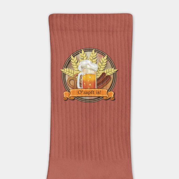 Oktoberfest Beer Sausage Pretzel Logo by HolidayBug