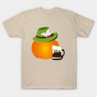Oktoberfest Pumpkin, Beer, Alpine Hat T-Shirt