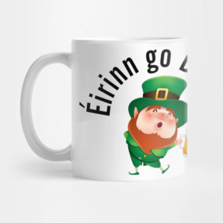 Cartoon Leprechaun with Beer Mug
