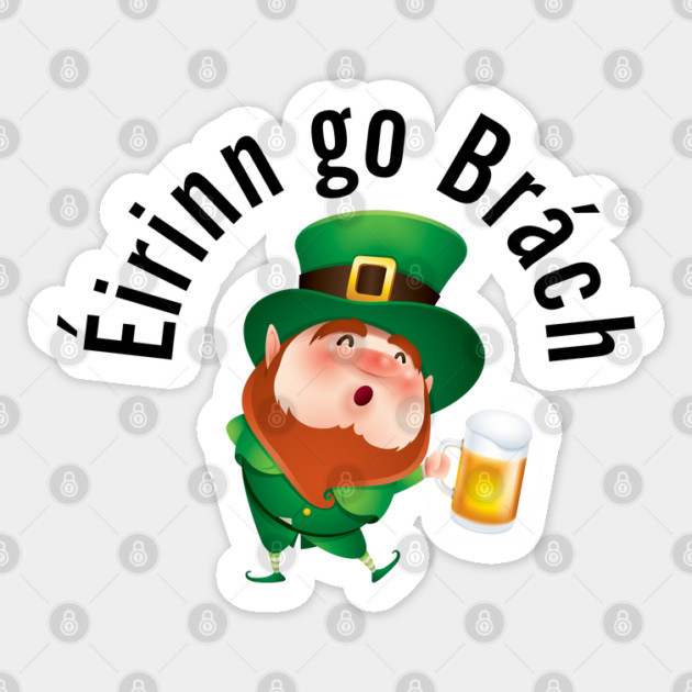 Cartoon Leprechaun with Beer Sticker by HolidayBug