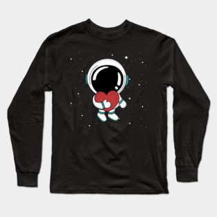 Love Astronaut Valentine Da Long Sleeve T-Shirt