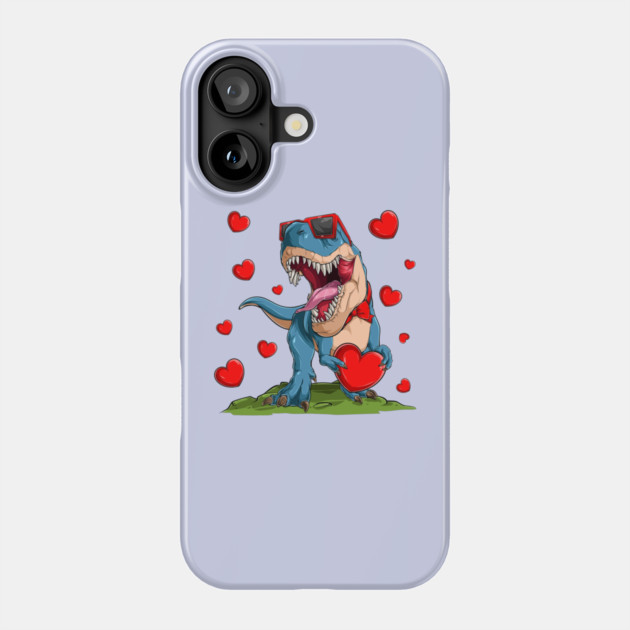 Valentine Dinosaur Phone Case by HolidayBug