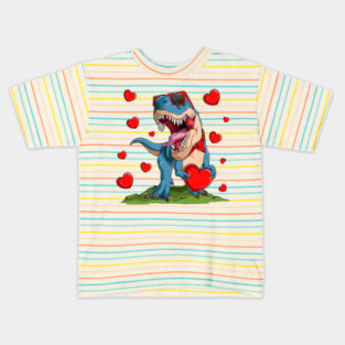 Valentine Dinosaur Kids T-Shirt