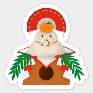 Cute Kawaii Kagami Mochi Sticker