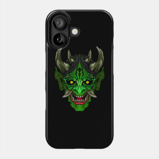 Illustrated Green Oni Demon Phone Case