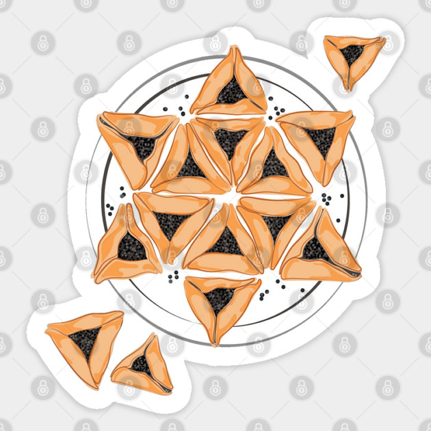 Purim Hamantash Hamantaschen Jewish Star Sticker by HolidayBug