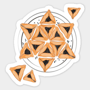 Purim Hamantash Hamantaschen Jewish Star Sticker