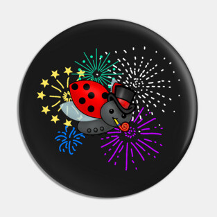 New Years Ladybug Pin