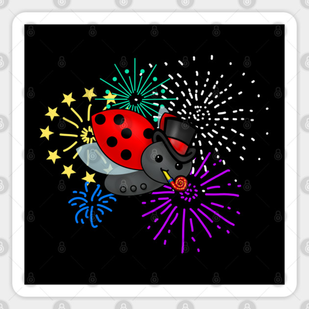 New Years Ladybug Sticker by HolidayBug