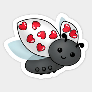 Valentine Ladybug Sticker