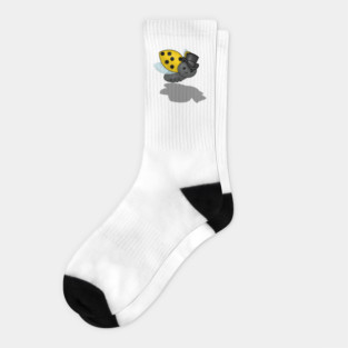 Groundhog Day Ladybug Socks