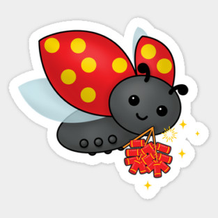 Chinese New Year Ladybug Sticker